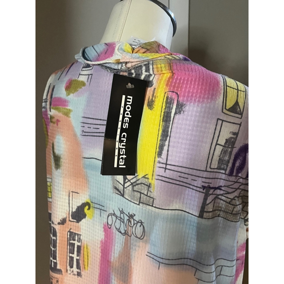 nwt womens dressy cowl neck tee blouse by modes crystal size small through xl - Picture 4 of 14